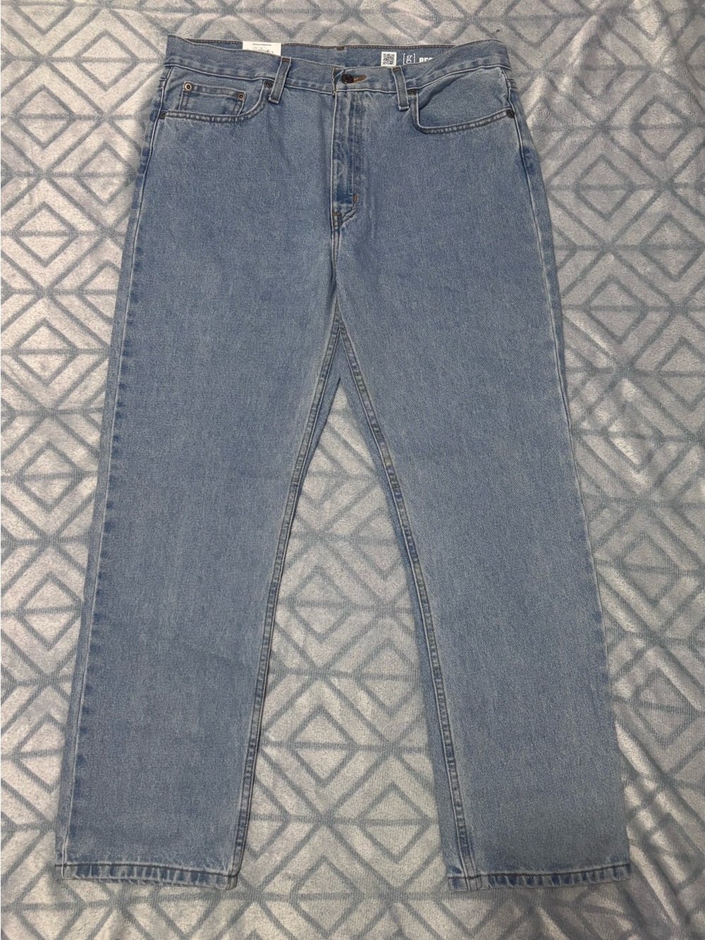 George Men's Light Blue Straight Jeans
